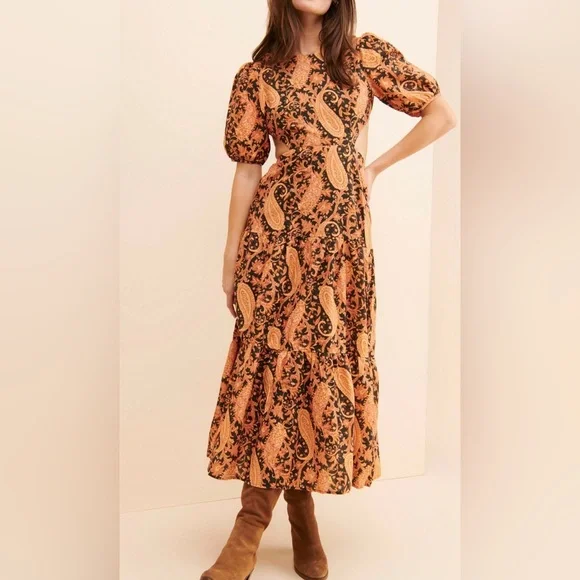 Charlie Holiday | Dresses | Charlie Holiday Flores Maxi Dress In Burnt  Paisley Nwt Size M | Poshmark